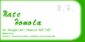 mate homola business card
